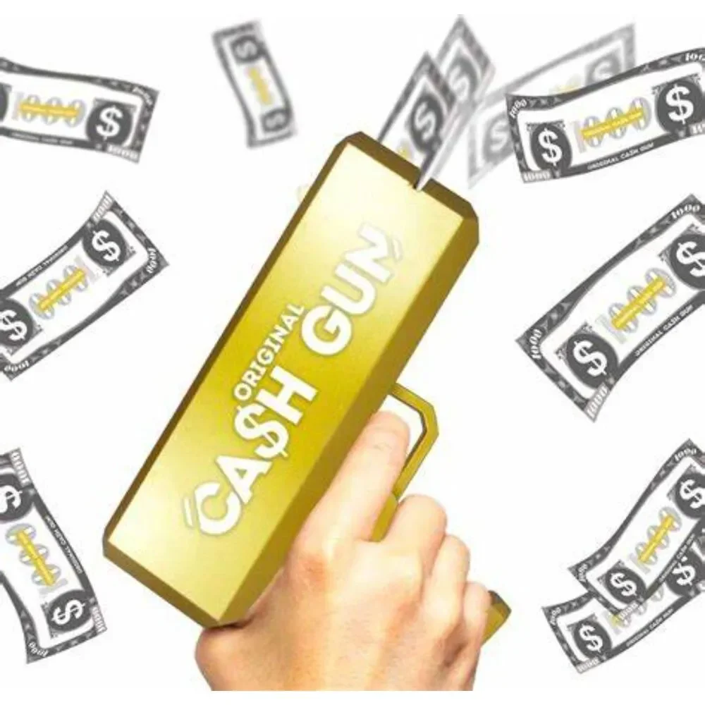 FUN Party Money G U N -Original Cash Co-Wedding FUN & ALSO Comes with Fake Bills